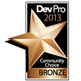 2013 Dev Pro Community Choice Bronze Award