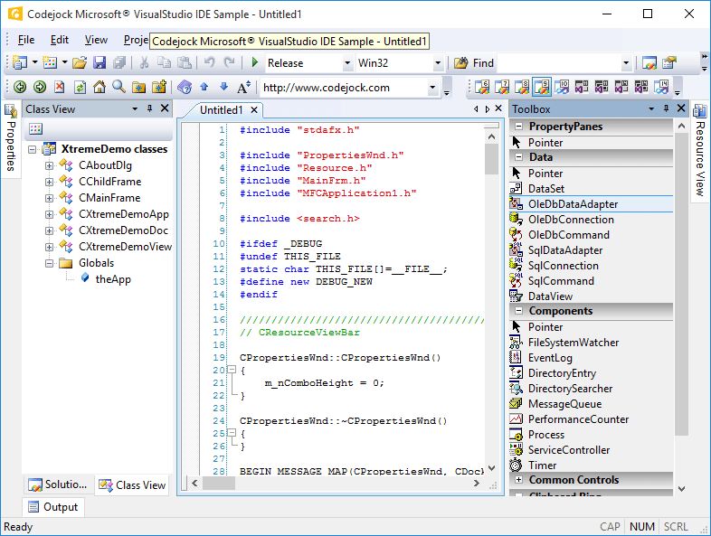 Visual Studio 2008 Theme Support