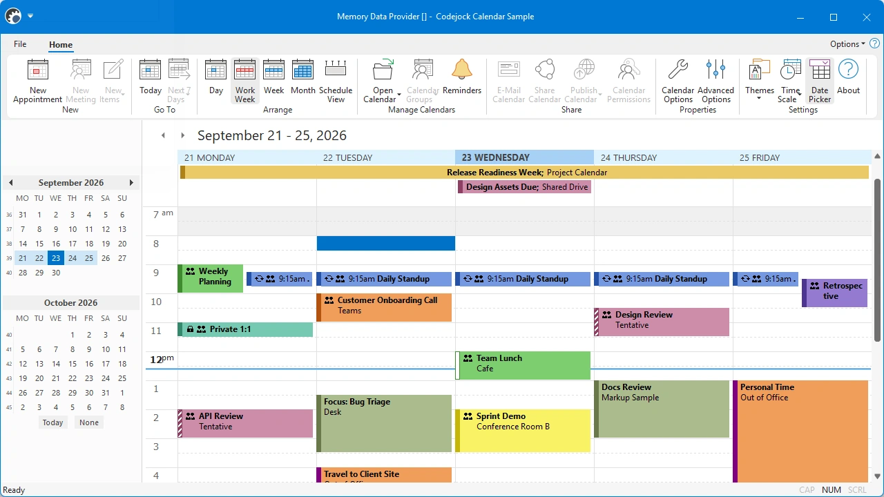 Calendar Demo