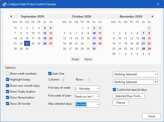 Date Picker Control