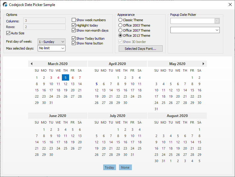 codejock calendar control imagemanager