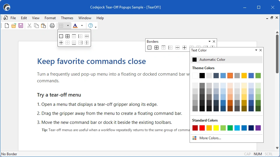 Tear-Off Popups