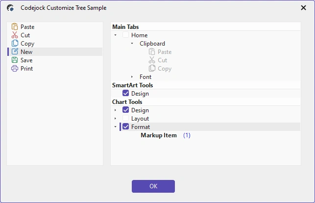 Customize Tree