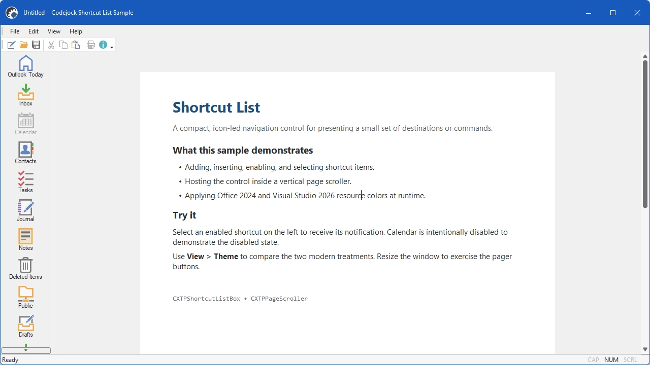 Shortcut List