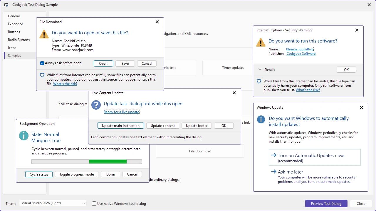Task Dialog
