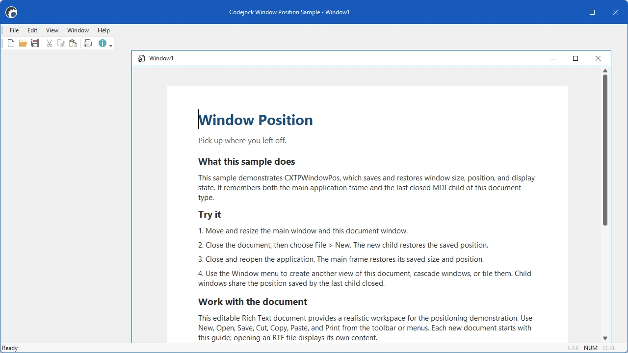 Window Position