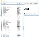 Controls Font Combo Box
