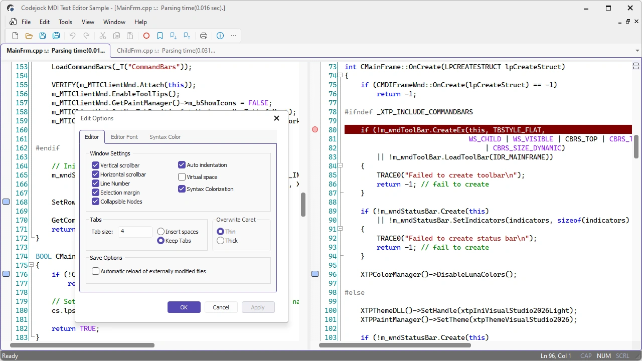 MDI Text Editor