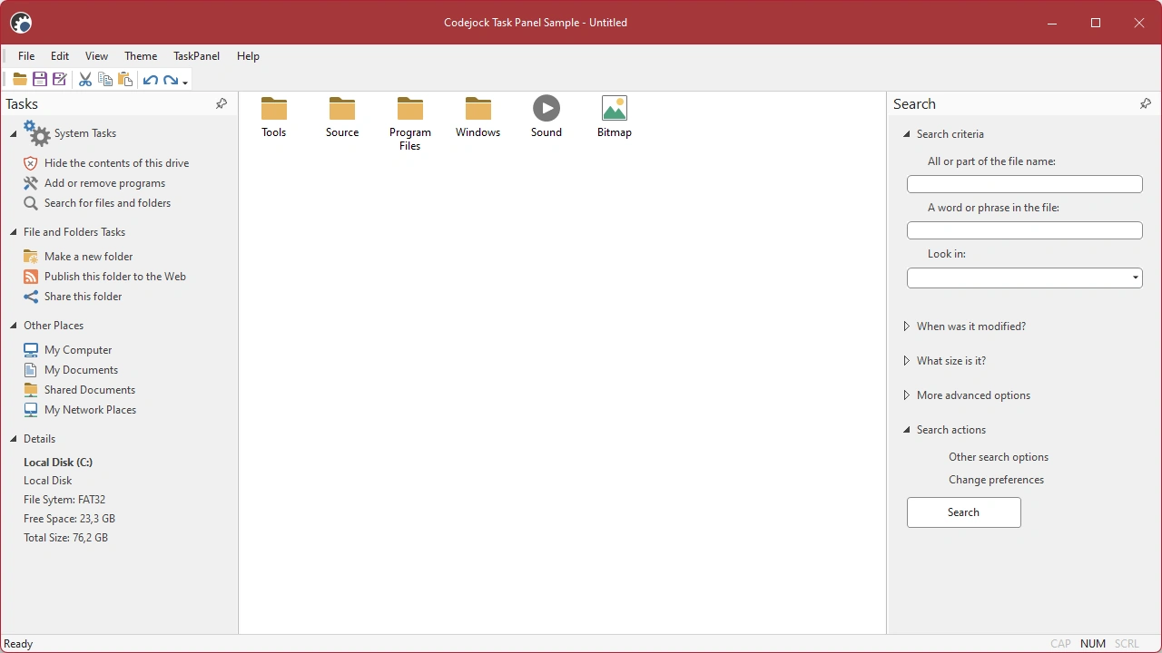 Task Panel