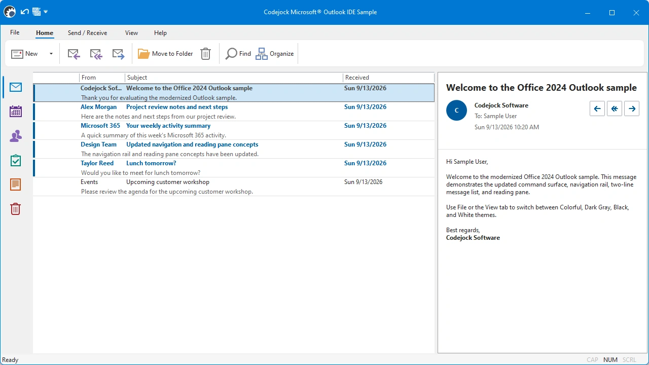Outlook GUI