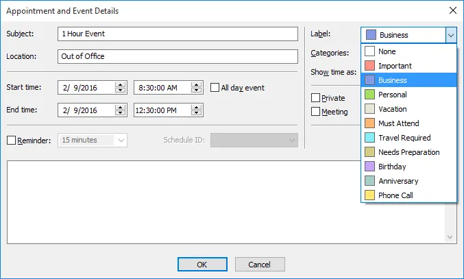 Categories and Labels