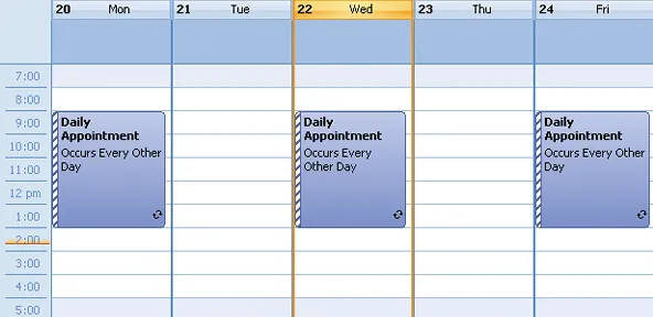 Daily Appointment example