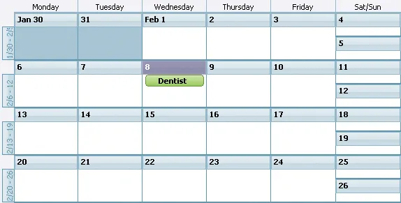 Monthly Appointment