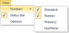 MenuBar Toggle Buttons example