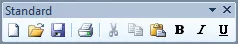 Closable Toolbars example