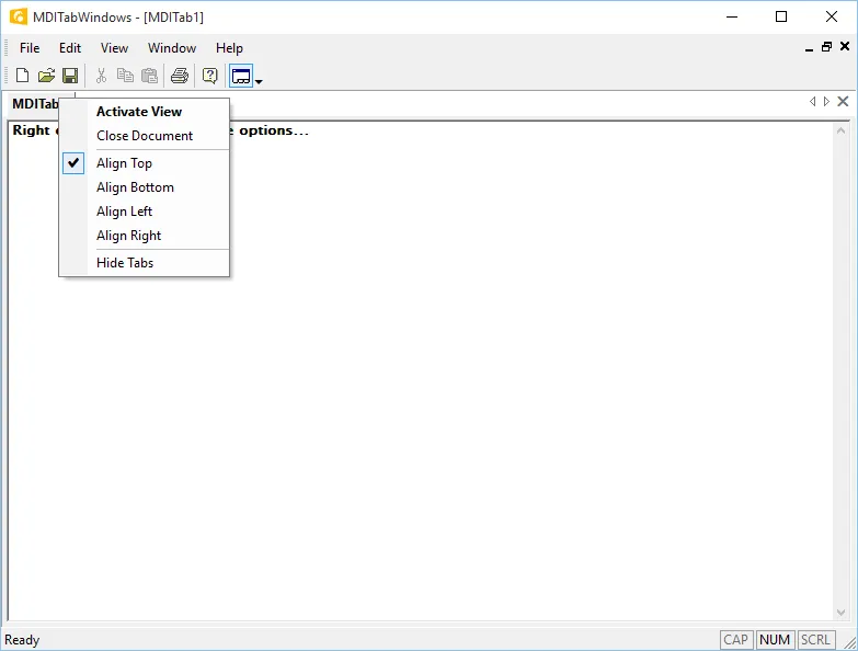 MDI Tabbed Interface sample