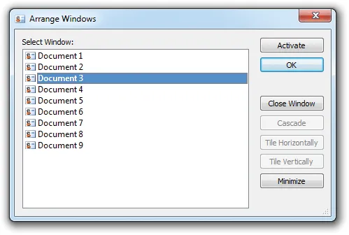 MDI Windows Manager showcase