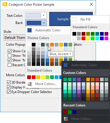 Color Picker Control showcase