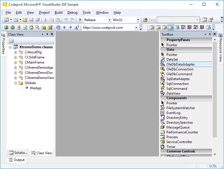 Visual Studio 2008 Style Theme Support preview