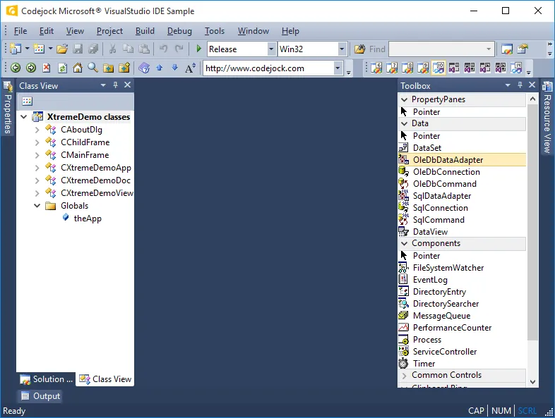 Visual Studio 2010 Style Theme Support preview