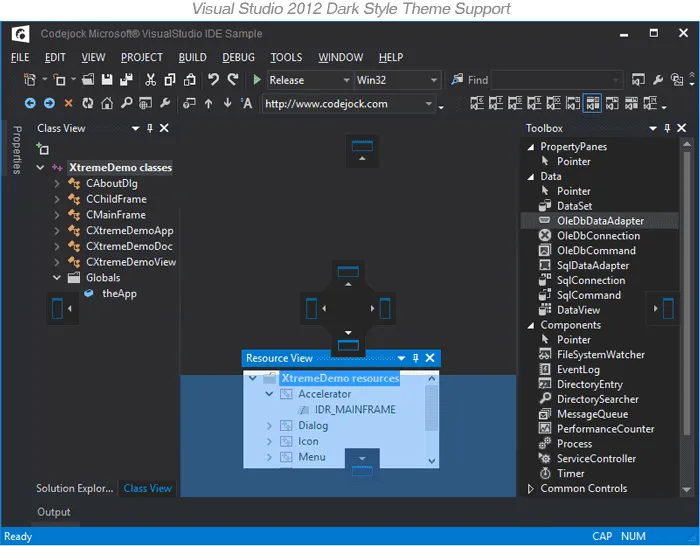 Visual Studio 2012 Theme Support preview