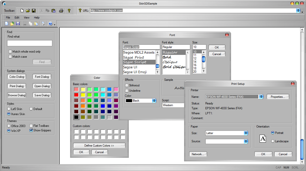 Skin Framework and Application Theming