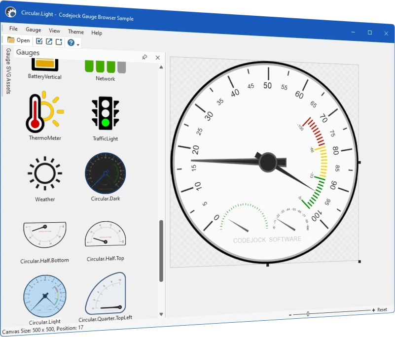 Gauge control sample