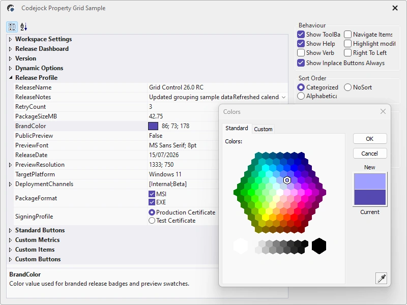 Property Grid: Built-In Item Types