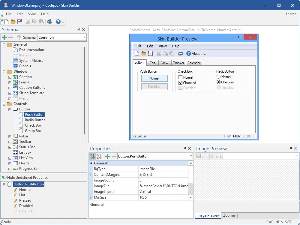 Application-wide skin applied to native Windows controls