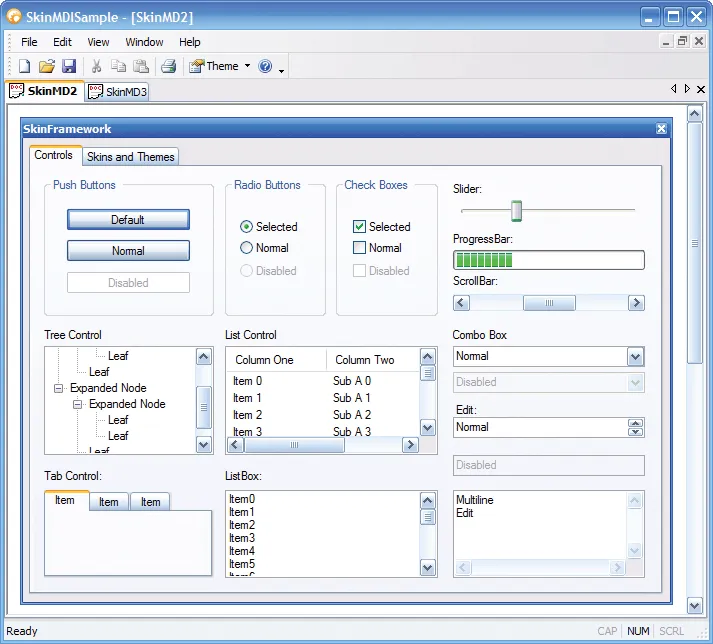 Included Windows, Office, and Codejock visual styles