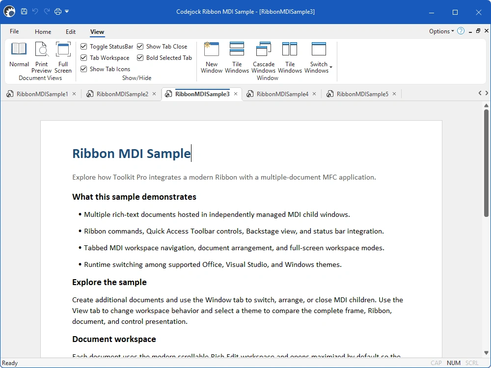 Tab Manager and tabbed workspaces feature overview