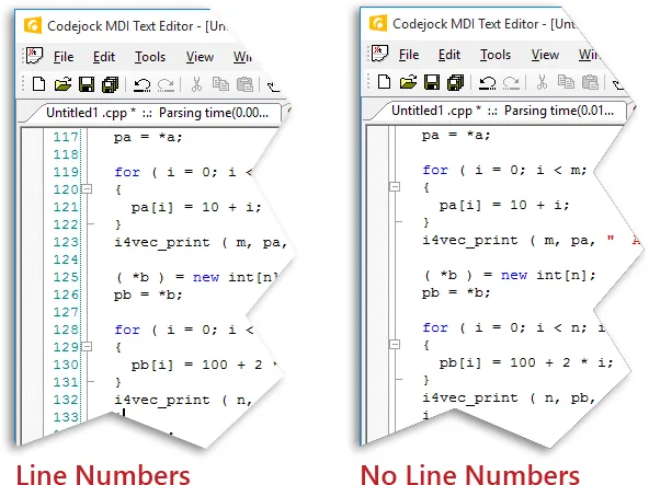 Line Numbers preview