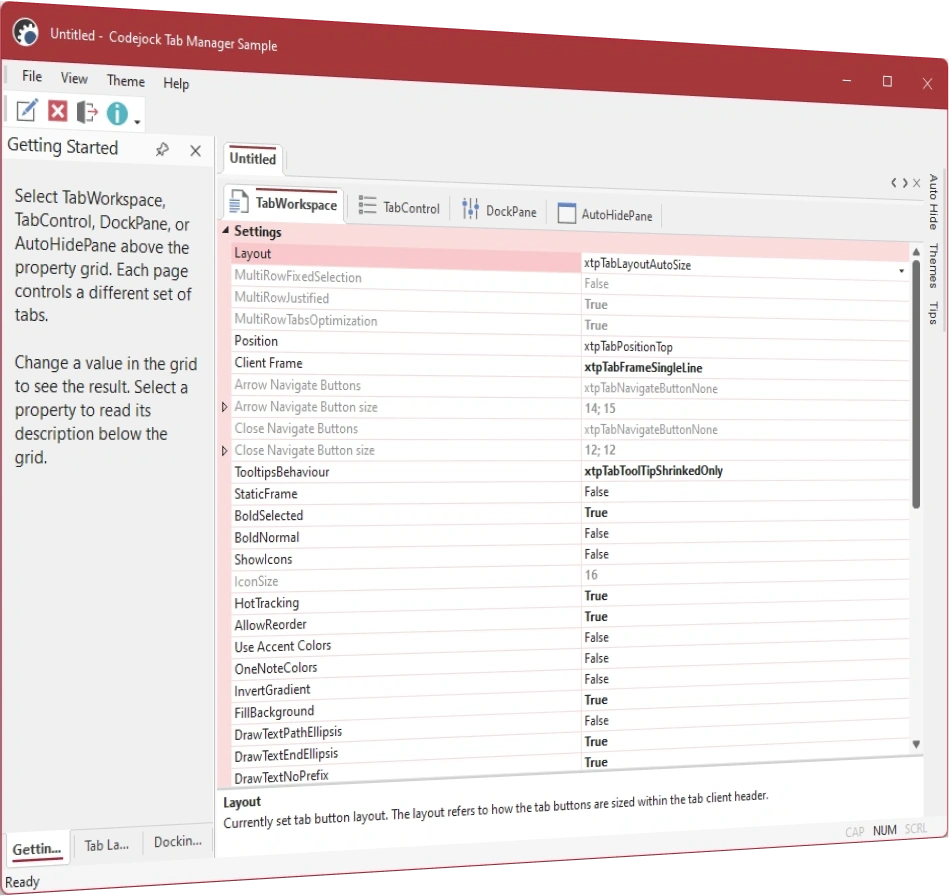 Tab Manager control sample