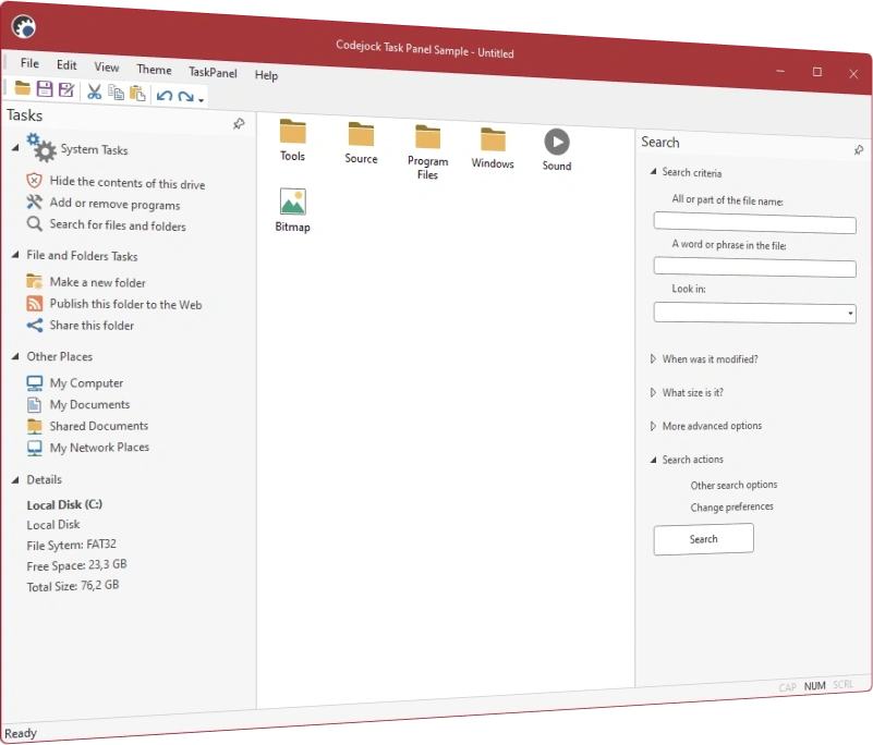 Task Panel