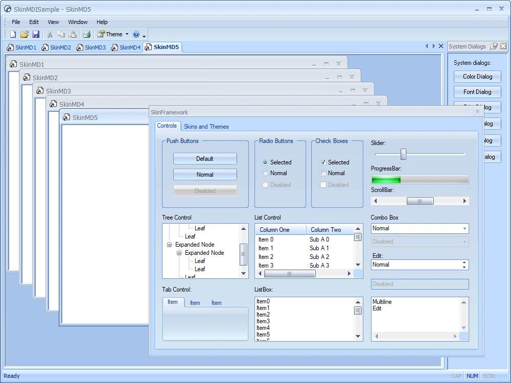 Skin Framework and application theming feature overview