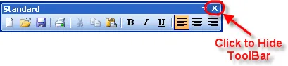 Close Toolbar