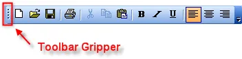 Toolbar Gripper