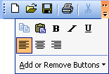 Toolbar expand button