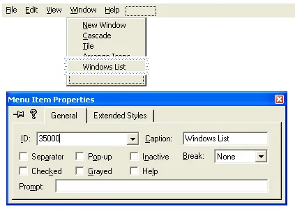 Add Window List